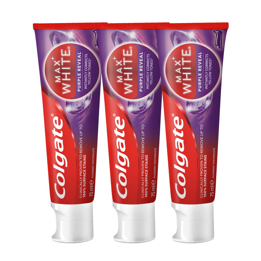 Colgate Bieliaca zubná pasta Max White Purple Reveal 3 x 75 ml
